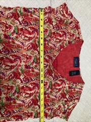 Vtg 90s Y2K Crazy Horse Liz Claiborne Mesh Overlay Blouse Pink Multi Paisley Med