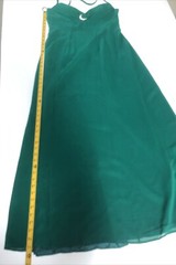Vintage Niteline Della Roufogali Evening Cocktail Dress 100% Silk Green Sz 10