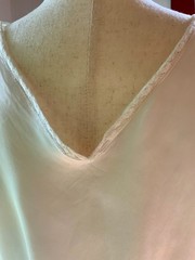 1930s Bridal Nightgown | Embroidered Bias Cut Boudoir Gown | Ivory 30DI