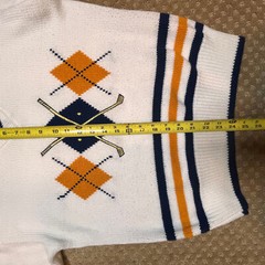 VTG Quantum 80s Golf Argyle Sweater Preppy Country Club SZ M Old Money Classic
