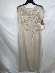 Maggy London Women’s Vintage 90s Floral Embroidered Mesh Midi Dress 10 NWT