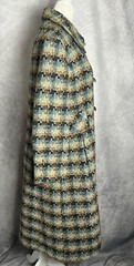 Vintage 1960s Retro Mod Tweed Coat Regal Garment Co. Teal Beige Blue Sz M
