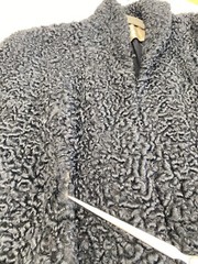 Vintage 40s Blackford and Breckenridge Sz O/S Persian lamb caplet Goth Vampire