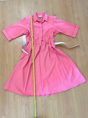 Vintage SIZE 14 LARGE Bubble Gum Pink WILLI OF CALIFORNIA Dress