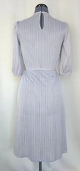 Vintage Grey Dress with Diagonal Layers and Pink/Black/Purple/Blue Stripes Sz 5