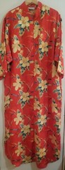 Vintage Lord & Taylor Floral Zip Up Oversized Kaftan Dress Size Medium