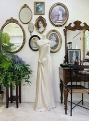 Vintage 1990s Champagne Bias Cut Bridal Gown | J.R. Nites by Caliendro