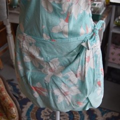 Vintage Hawaiian Playsuit Sun Fashions Floral Wrap Romper M Hawaii