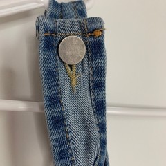 Hot Topic Denim Overall Skirt Skirtall Distressed XS