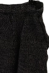 60s Vintage Micro Plaid Knit Skirt Suit Set Womens XS Velvet Collar Cropped Top