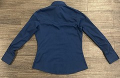 1970s Wrangler Women’s Navy Blue Western Vintage Pearl-Snap Shirt Size 38