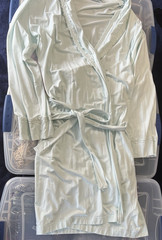 Saks Fifth Avenue Pale blue/mint dressing Robe, size Small