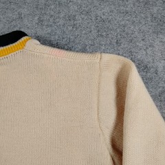 Vintage Cheerleader Supply Co USF Varsity Wool Sweater Cream Green Gold Size 38