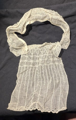 Vintage Lace Dickie with Embroidery