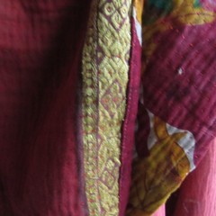 Vintage Nordstrom Womens Colorful Cotton Ric-Rac Gold Reversible Jacket L