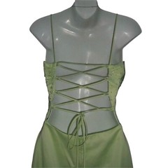 Masquerade Dress Vintage y2k Lime Green Fairy Mesh Glitter Gown Princess Pixie