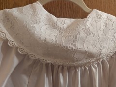 Vandemere White Victorian Lace Nightgown Medium Prairie Bridal Cottage Sz Med.