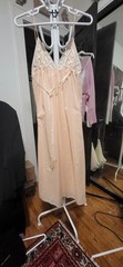Vintage Rosa Puleo-Szule Lilly of France Peach – Ribbon & Lace Trim Night Gown M