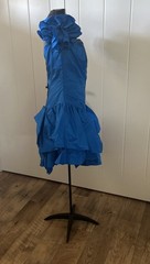 Vintage 1980’s Flirtations Div Of Alfred Angelo Union Label Blue Dress Fits M/L
