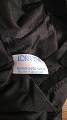 Vintage Lorraine Full Slip Lace-Trimmed Black Nylon Size Tall 32 Made in USA