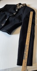 Vintage TAIGA Wool Bolero Cropped Military Look Trim Collar Size 2