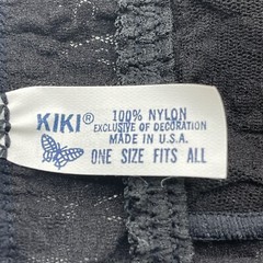 NWT Vintage Sears Kiki Black Panties Lace One Size Fits All Nylon Underwear