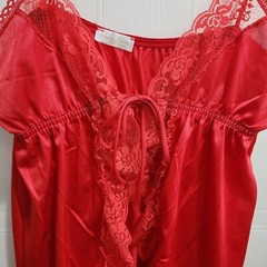 Vtg Erica Loren New York Women’s Sleeveless Open Front Lacey Camisole Top Red XS