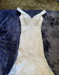 Vintage Discontinued Rare Demetrios Wedding Dress, Tummy Tuck, Long Train Dress