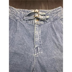 Vintage 70s Brittania Paperbag High Waisted Jeans D Ring Belted Tapered Denim 13