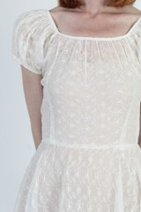 Vtg 1900s Edwardian Wedding Dress Sheer Embroidered Victorian Lawn Tea 40s Gown