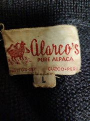 Alpaca Vintage Alarco’s PURE Alpaca Hair Large Pullover Sweater Cuzco Peru
