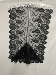 Victorian Black Lace Skirt Panel 1850’s – 1880’s.