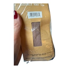 Sabra Knee Hi Non Binding Double Knit Reinforced Toe Stockings 8-11 Taupe