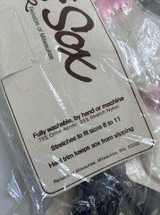 VTG Orlon Bootie Socks NOS Deadstock 8-11 Flowers Tassel Shelets Reliable 70s.