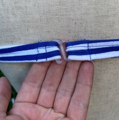vintage pin up gabar nautical bikini swimsuit blue and white stripe