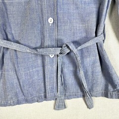 VINTAGE 60s 70s Denim Shirt Size Small Womens Made in India Boho Hippy J23