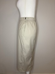 Vtg Prada Beige Cotton Blend Pencil Skirt 8 30 Waist Made in Italy Satin Lined