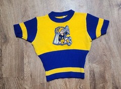 Women’s VTG 1High School CA Cheer Sweater Size Small Melissa Blue Yellow