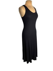 Minimalist Vintage 90s Black Column Tank Dress Carolyn Bessette-Kennedy Style