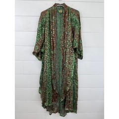RARE Vintage URU Kristine St. Rrik Silk Burnout Devoré Wearable Art Duster OS