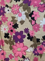 Vintage 1960s/1970s Flower Power Minidress Plus Size Dress