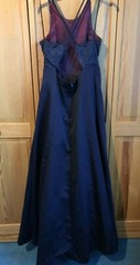 BE SMART VTG 11-12 Purple Sleeveless Beaded lined Floor Length Evening Gown