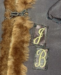 I R Fox Genuine mink fur lined shoulder cape stole wrap old Hollywood w/ pockets