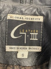 Vintage 90s Global Identity G-III Women’s Black Leather Coat Shawl Lapel Sz S