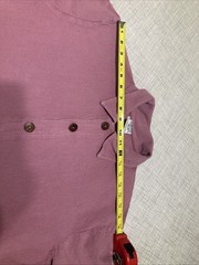 Vintage 80s Club West Cotton Tunic Blouse USA Made Pink Mauve Lagenlook Shirt S