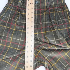 Lizsport Vintage Corduroy Plaid Shorts High Waist Cotton Womens 6 Liz Claiborne
