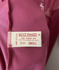 Vintage Lily Of France Pink Nylon Maxi Nightgown Size S Made In USA
