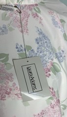 Vintage Laura Adams Satin Chemise Nightgown Robe Hydrangea 2 Pc Set L NWT