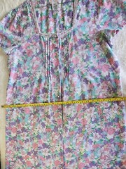 Vintage K-Mart PINK With Pearl Style Snap Closure House Coat Duster Nightgown L