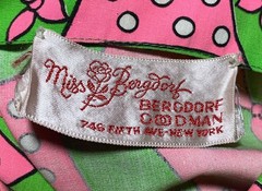 Late 60s/Early 70s Vintage Women’s Scarf Print Miss Bergdorf Trapeze Dress Sz S